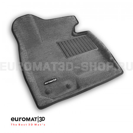 Текстильные 3D коврики Euromat3D Business в салон для Hyundai ix35 (2009-2014) № EMC3D-002707G Серые