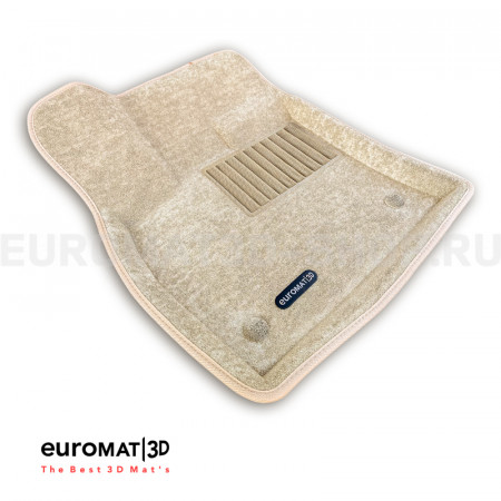 Текстильные 3D коврики Euromat3D Business в салон для Geely Atlas (2024-) № EMC3D-001414T Бежевые