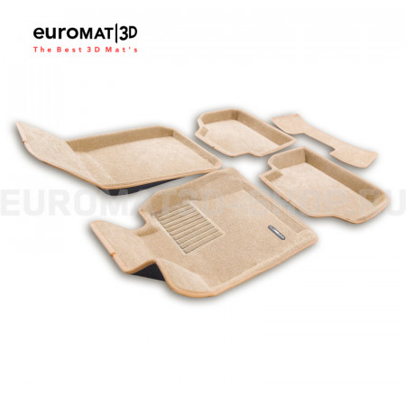 Текстильные 3D коврики Euromat3D Business в салон для Bmw 3 (E90) (2007-2010) № EMC3D-001208T Бежевые
